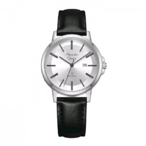 Alexandre Christie AC 1036 Silver White Leather Lady LDLSSSL